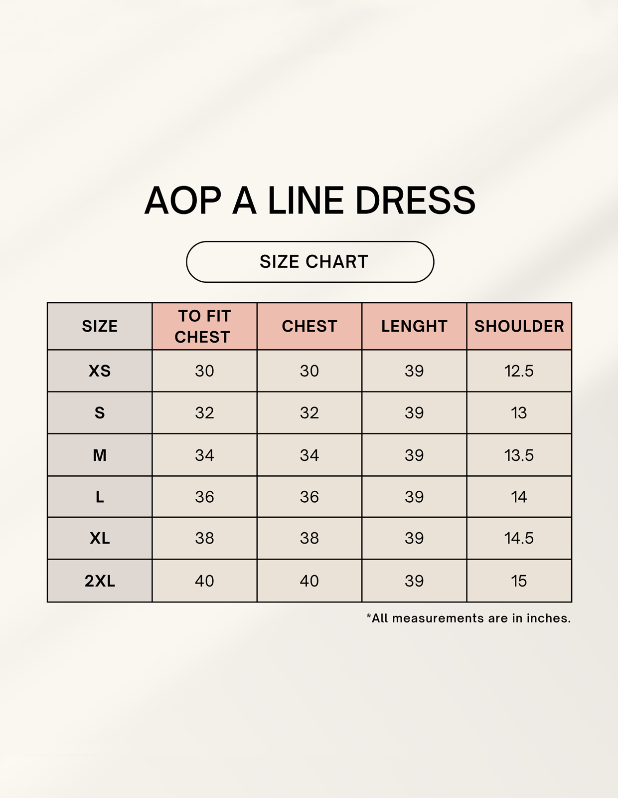 Color_Size Chart